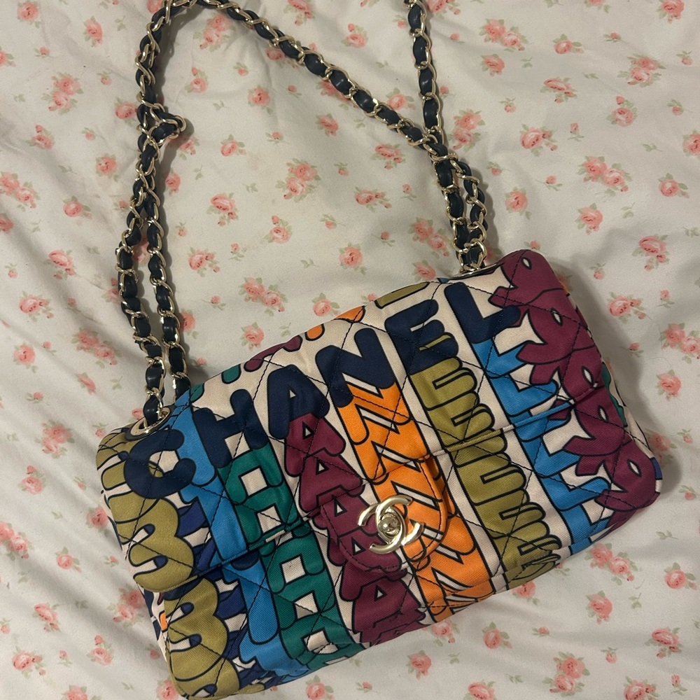 Multicolor Quilted Shoulder Bag